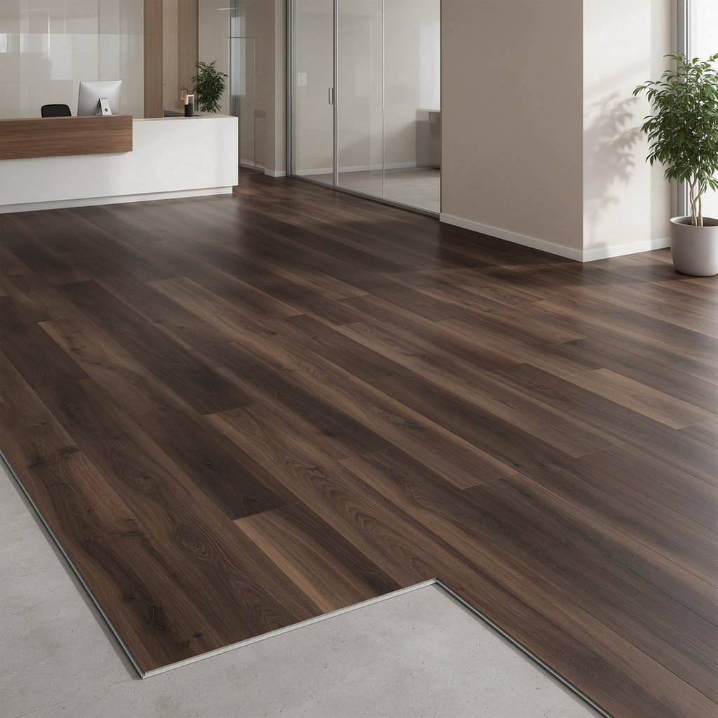 LVT click premium commercial 7.0 mm hand-scraped wide plank flooring